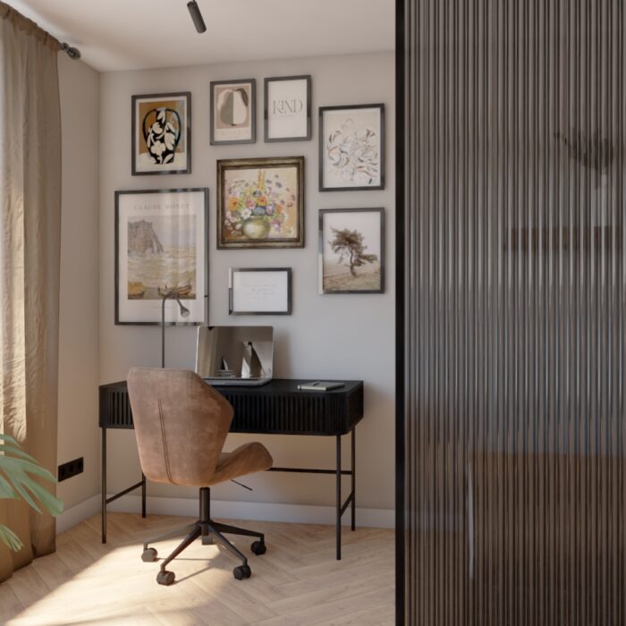 PROJEKT DOMOWEGO BIURA/GABINETU DO 15 m2